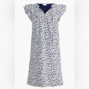 J. Crew Floral Printed Flutter Sleeve Mini Dress
